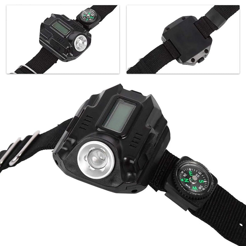 Demeras Watch Flash Light Tactical LED Flashlight Wristlight Rechargeable LED Torch Watch Waterproof Outdoor Torch Wrist Lamp Torches Hardware > Tools > Flashlights & Headlamps > Flashlights Demeras   
