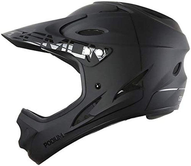 Demon Podium Full Face Bike Helmet Sporting Goods > Outdoor Recreation > Cycling > Cycling Apparel & Accessories > Bicycle Helmets Demon United Full Black XLRG 