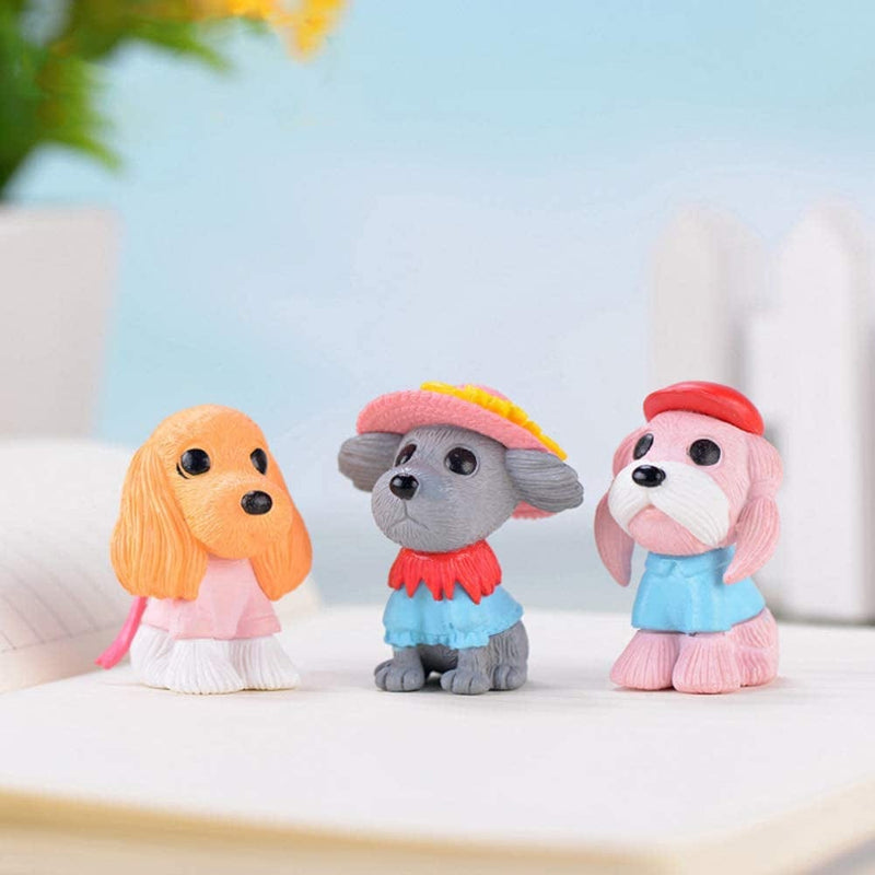 Deqian 8Pcs Cartoon Dog Figures for Kids, Puppy Dog Cake Topper Fairy Garden Miniature Figurines Collection Playset for Christmas Birthday Gift Desk Decorations Home & Garden > Decor > Seasonal & Holiday Decorations DeQian   