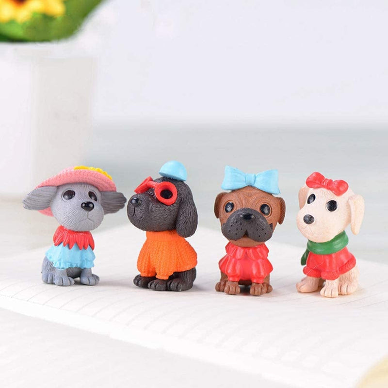 Deqian 8Pcs Cartoon Dog Figures for Kids, Puppy Dog Cake Topper Fairy Garden Miniature Figurines Collection Playset for Christmas Birthday Gift Desk Decorations Home & Garden > Decor > Seasonal & Holiday Decorations DeQian   