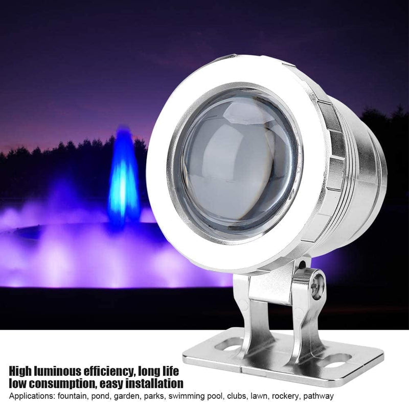 DERCLIVE RGB Underwater Light Multi-Color Outdoor AC85-265V (10W Silver 9*Bead) 2 RGB Light Light Light Underwater RGB Underwater Light RGB Home & Garden > Pool & Spa > Pool & Spa Accessories DERCLIVE   