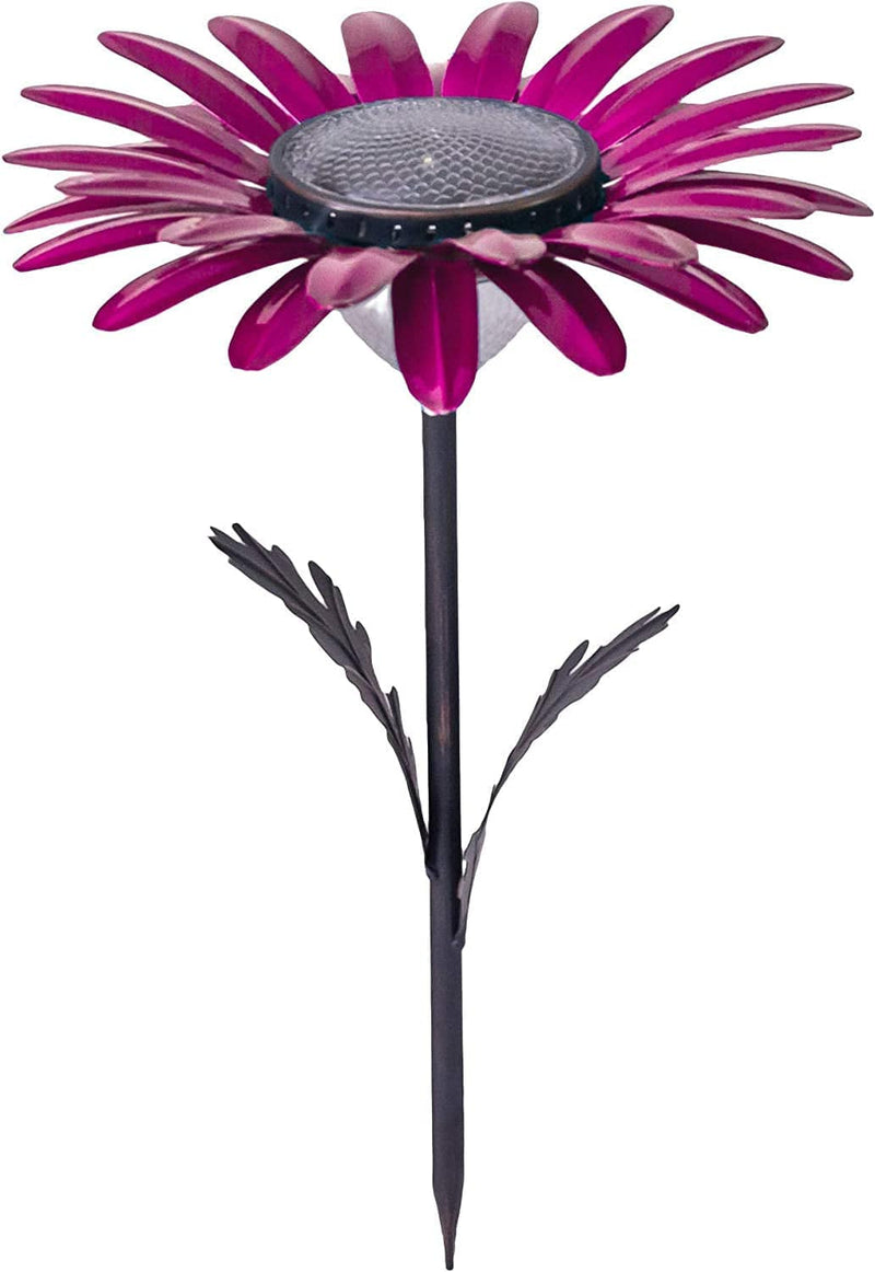 Desert Steel Flower Solar Light - (Teal Daisy - 18" H X 11.5" W) - 20 Lumen LED Garden Light & Pathway Lamp Home & Garden > Lighting > Lamps Desert Steel Pink Daisy  
