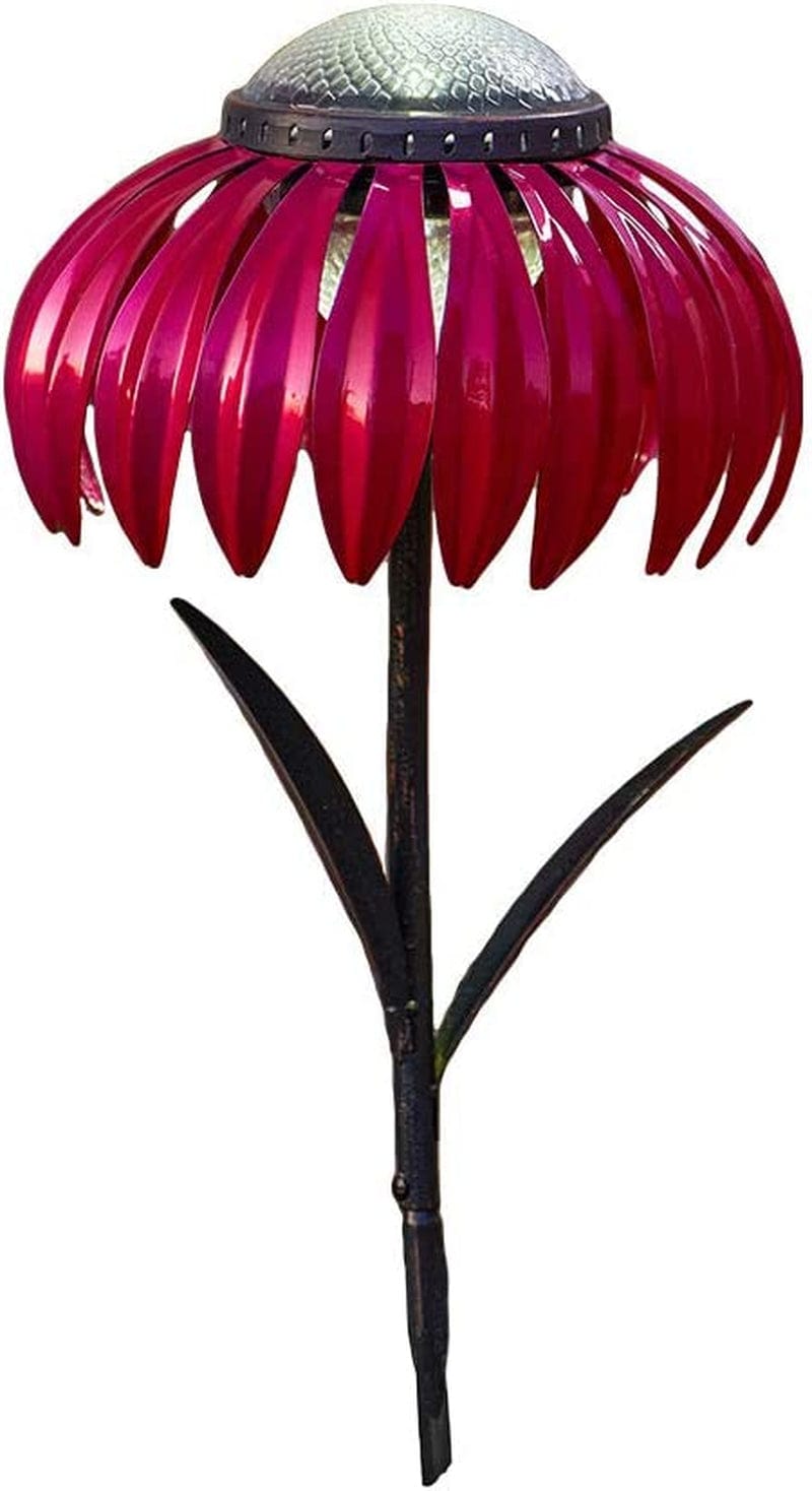 Desert Steel Flower Solar Light - (Teal Daisy - 18" H X 11.5" W) - 20 Lumen LED Garden Light & Pathway Lamp Home & Garden > Lighting > Lamps Desert Steel Red Coneflower  