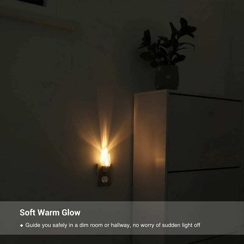 DEWENWILS Plug in LED Night Light with Switch, Manual on off Nightlight for Bathroom, Hallway, Garage, Bedroom, Warm White, UL Listed, 4 Pack Home & Garden > Lighting > Night Lights & Ambient Lighting DEWENWILS   