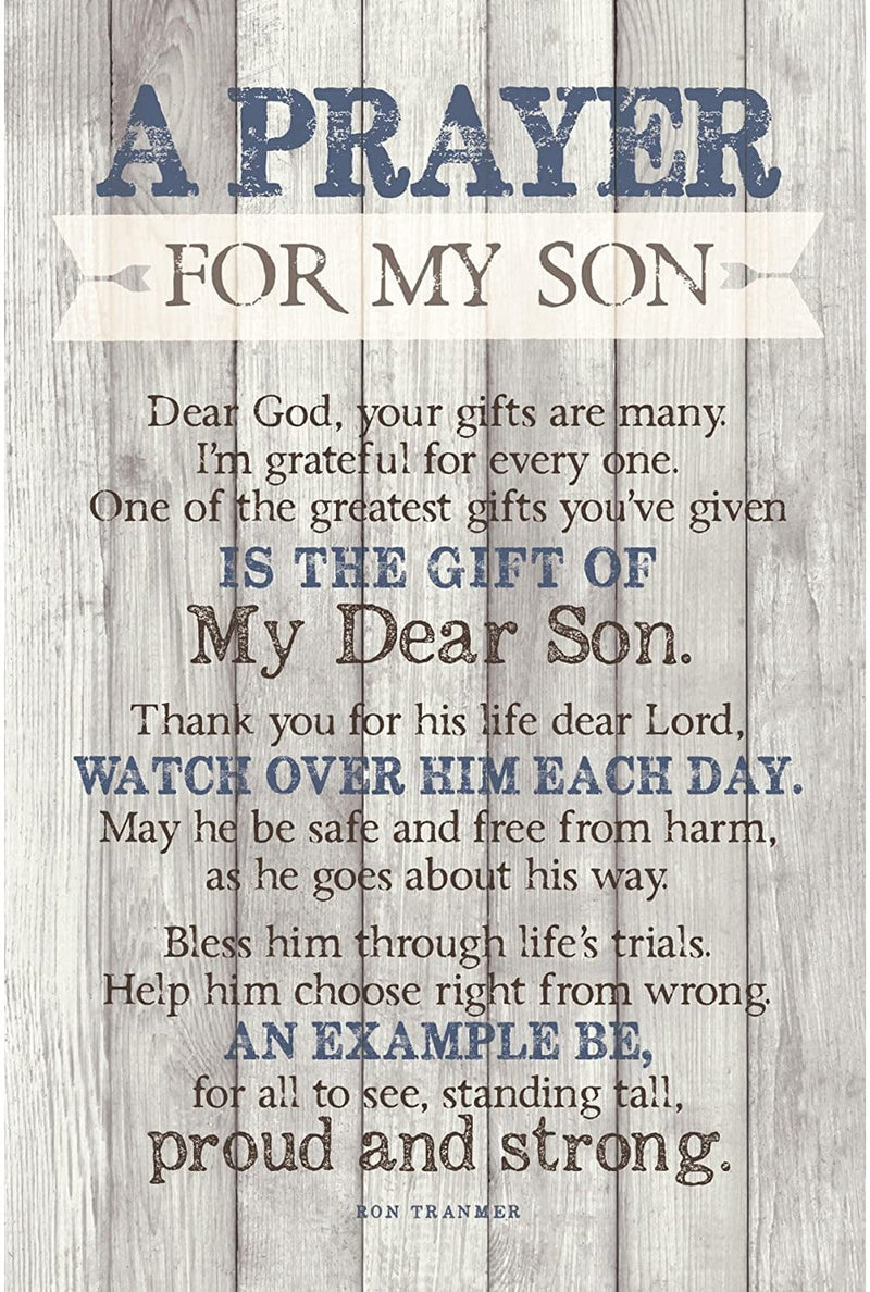DEXSA Son Prayer Wood Plaque - Made in the USA - 11.75"X15" - Vertical Frame Wall Decoration | Keyhole for Hanging | Dear Lord, One of the Greatest Gifts You'Ve Given Is the Gift of My Dear Son Home & Garden > Decor > Seasonal & Holiday Decorations Dexsa 6" x 9"  