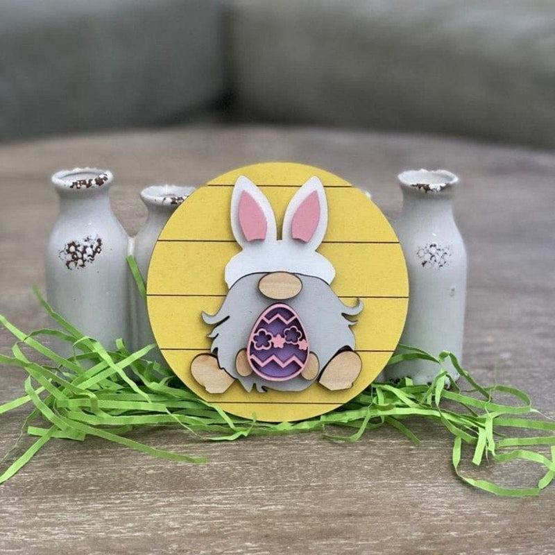 Dezsed Easter Decorations Clearance Easter Gnome Tier Tray Easter Eggs Bunny Tiered Tray Decorated Unique Multicolor Home & Garden > Decor > Seasonal & Holiday Decorations dezsed   