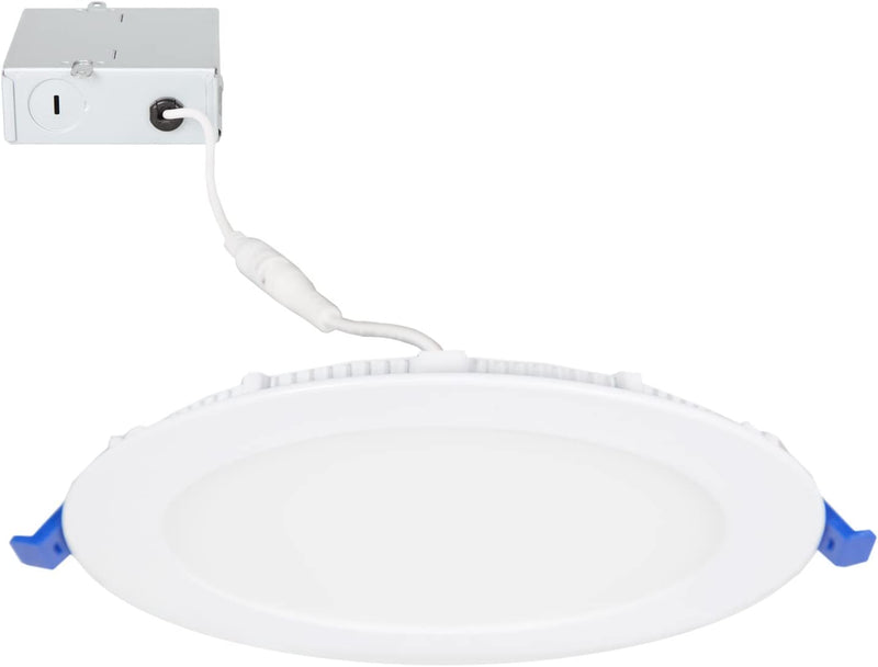Maxxima 6 In. Dimmable Ultra Thin round LED Downlight, Flat Panel Light Fixture, Recessed Retrofit, 1050 Lumens, Daylight White 5000K, 14 Watt, Junction Box Included Home & Garden > Lighting > Flood & Spot Lights Maxxima Round - Warm White  