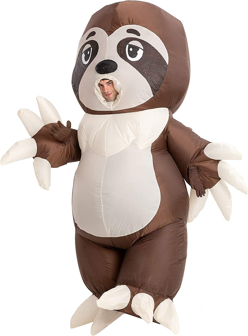 Spooktacular Creations Inflatable Halloween Costume Full Body Sloth Inflatable Costume - Adult Unisex One Size (Sloth) Brown  Joyin Inc   