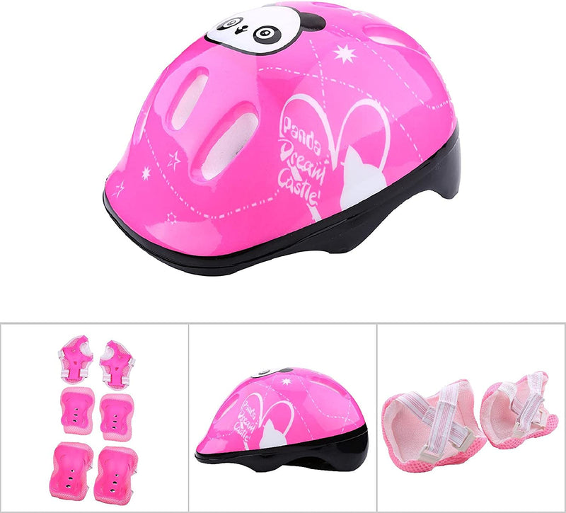 OUKENS Kids Bike Helmet, Toddler Helmet for Ages 3-8 Boys Girls with Sports Protective Gear Set for Skateboard Cycling Scooter Rollerblading Sporting Goods > Outdoor Recreation > Cycling > Cycling Apparel & Accessories > Bicycle Helmets OUKENS   