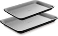 Nutrichef Non-Stick Cookie Sheet Baking Pans - 2-Pc. Professional Quality Kitchen Cooking Non-Stick Bake Trays, Blue Diamond, One Size (NC2TRBU.5) Home & Garden > Kitchen & Dining > Cookware & Bakeware NutriChef Gray  