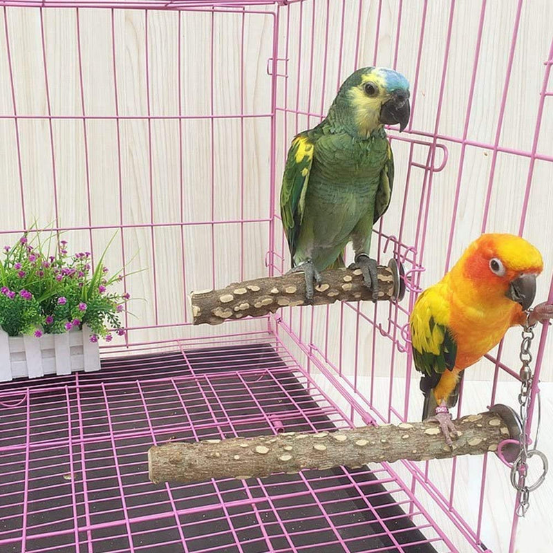 PINVNBY Wood Parrot Perch Natural Prickly Bird Cage Accessories Stand Toy Branch Platform Paw Grinding Stick for Small Medium Birds Cockatiel Parakeet Conure Pack of 5 Animals & Pet Supplies > Pet Supplies > Bird Supplies PINVNBY   