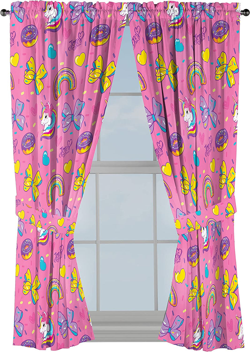 Nickelodeon Jojo Siwa Sprinkles & Ice Cream 6 Piece Bedroom Set- Includes Twin Bed Set & Window Drapes/Curtains - Super Soft Fade Resistant Microfiber Bedding (Official Nickelodeon Product) Home & Garden > Linens & Bedding > Bedding Jay Franco   