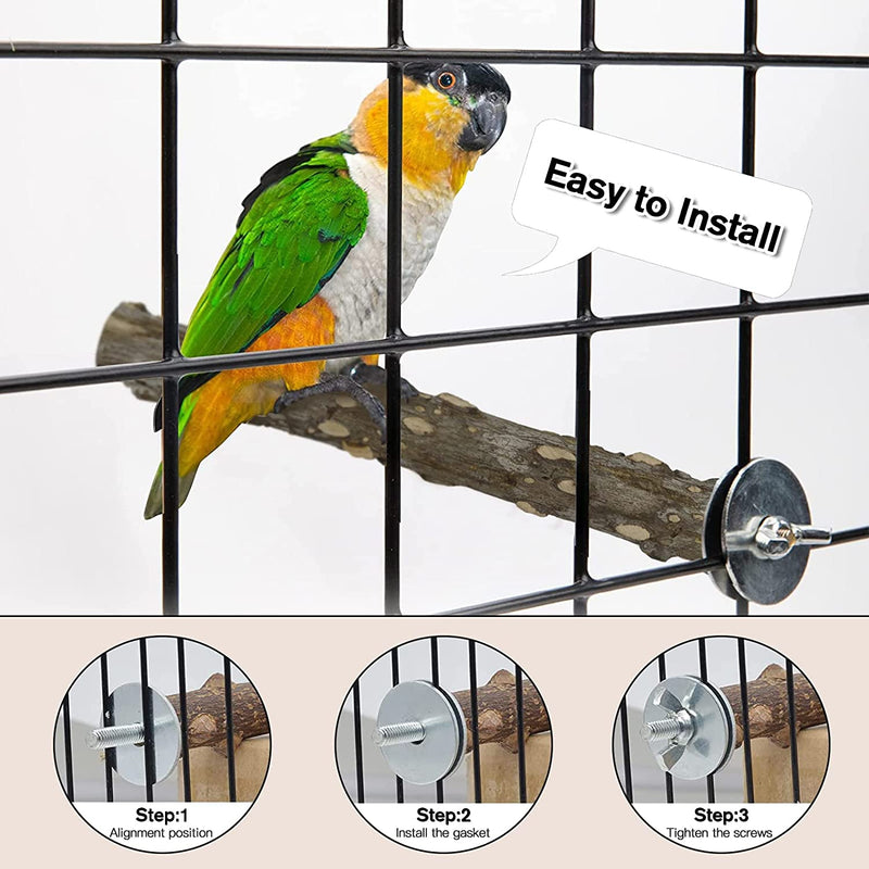 Bird Toys, Parrot Toys Natural Twig Standing Stick 5-Piece Set for Macaws, Budgies, Lovebirds, Finches, Small and Medium-Sized Birds Perching Wood Animals & Pet Supplies > Pet Supplies > Bird Supplies > Bird Toys Cokliomc   