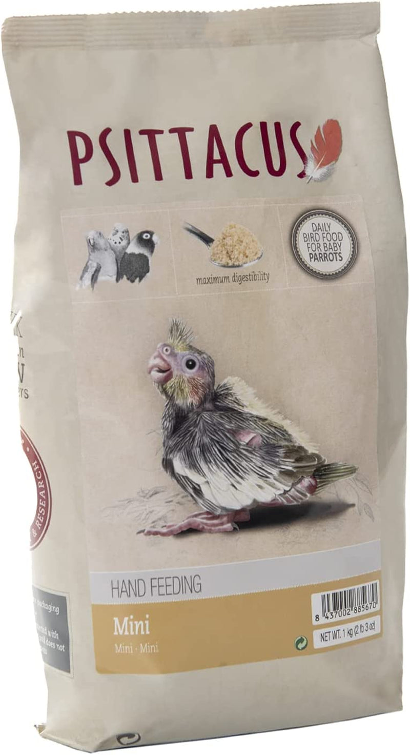 Psittacus Mini Hand-Feeding Formula 1 Kg | Diet for Baby Cockatiels, Conures and Galah Cockatoo | Premium Food for Birds, 100% No-Gmo Animals & Pet Supplies > Pet Supplies > Bird Supplies > Bird Food Psittacus   