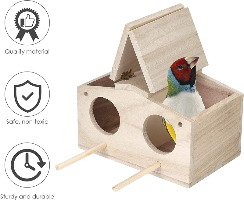 Dibiao Bird Houses for outside Wooden Pet Bird Nests House Breeding Box Cage Birdhouse Accessories for Parrots Swallows Animals & Pet Supplies > Pet Supplies > Bird Supplies > Bird Cages & Stands Dibiao   