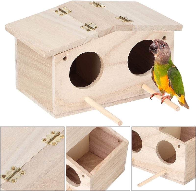 Dibiao Bird Houses for outside Wooden Pet Bird Nests House Breeding Box Cage Birdhouse Accessories for Parrots Swallows Animals & Pet Supplies > Pet Supplies > Bird Supplies > Bird Cages & Stands Dibiao   