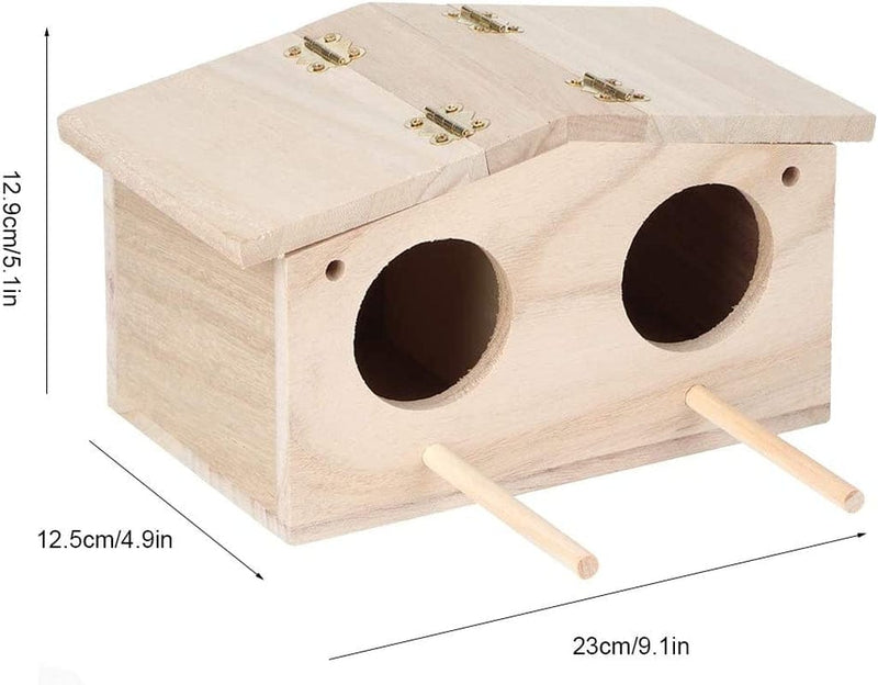 Dibiao Bird Houses for outside Wooden Pet Bird Nests House Breeding Box Cage Birdhouse Accessories for Parrots Swallows