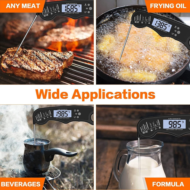 Digital Meat Thermometer, Umedo 2 in 1 Waterproof Instant Read Food Thermometer, Alarm Set, Backlight, Cal, Temp Chart, Cooking Thermometer for Grilling, BBQ, Baking, Candy, Liquid, Deep Fry Home & Garden > Kitchen & Dining > Kitchen Tools & Utensils Umedo   