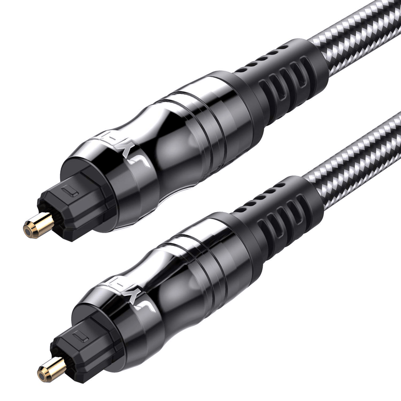 Digital Optical Audio Toslink Cable 6ft, JYFT, S/PDIF Port, 24K Gold Plated Connectors, for Home Theater, Sound Bar, TV, PS4, Xbox, Playstation, 1Pack Electronics > Electronics Accessories > Cables JYFT 25FT  