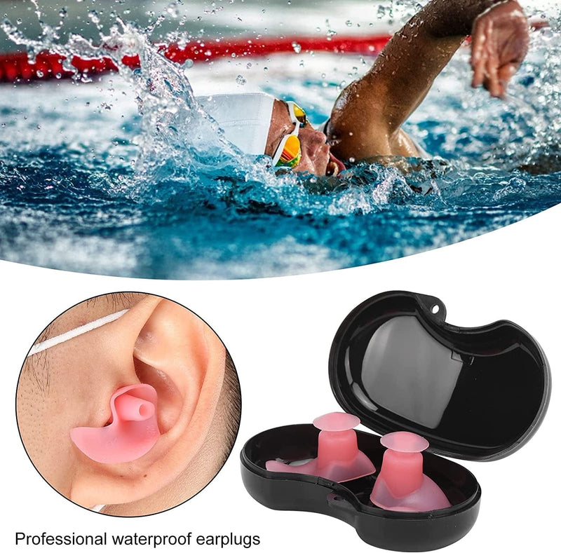 Dilwe Swimming Ear Plugs, 1 Pair Swimming Ear Plugs Soft Silicone Reusable Waterproof Earplugs for Adults Sporting Goods > Outdoor Recreation > Boating & Water Sports > Swimming Dilwe   