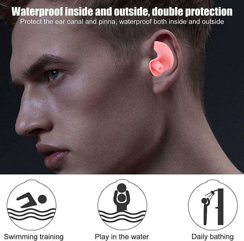 Dilwe Swimming Ear Plugs, 1 Pair Swimming Ear Plugs Soft Silicone Reusable Waterproof Earplugs for Adults Sporting Goods > Outdoor Recreation > Boating & Water Sports > Swimming Dilwe   
