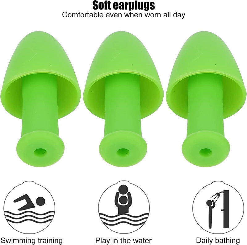 Dilwe Swimming Earplugs, 3Pcs Soft Silicone Swimming Ear Plugs with Storage Case Waterproof Earplugs Sporting Goods > Outdoor Recreation > Boating & Water Sports > Swimming Dilwe   