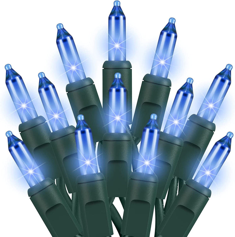 Dirnun Christmas Lights 100 Count Mini Lights Green Wire Christmas Tree String Lights Set for Indoor Outdoor Christmas Decorations, Wedding, Holiday, Party, Home(Clear Warmwhite) Home & Garden > Lighting > Light Ropes & Strings Dirnun Blue  