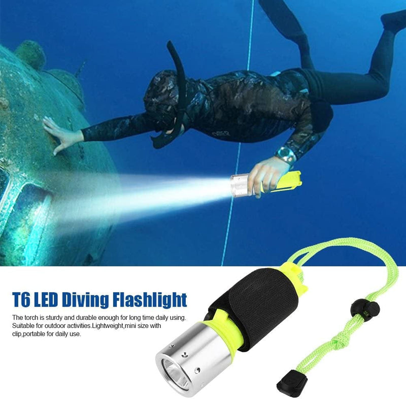 Dive Torch,Mini Portable 3 Mode Waterproof Scuba Diving Flashlight T6 High-Power White LED Torches Flashlight for Swimming Hiking Camping Fishing Hardware > Tools > Flashlights & Headlamps > Flashlights Focket   