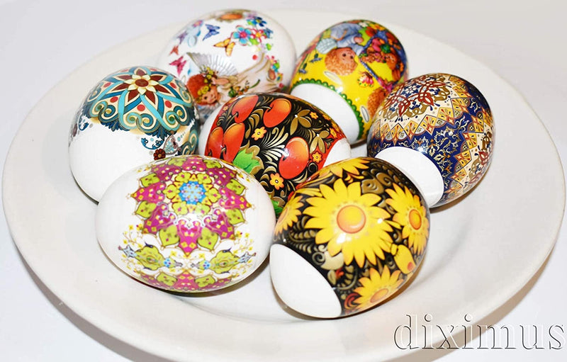 Diximus Thermo Heat Shrink Sleeve Decoration Easter Egg Wraps Pysanka Pysanky Patterns Home & Garden > Decor > Seasonal & Holiday Decorations Diximus   
