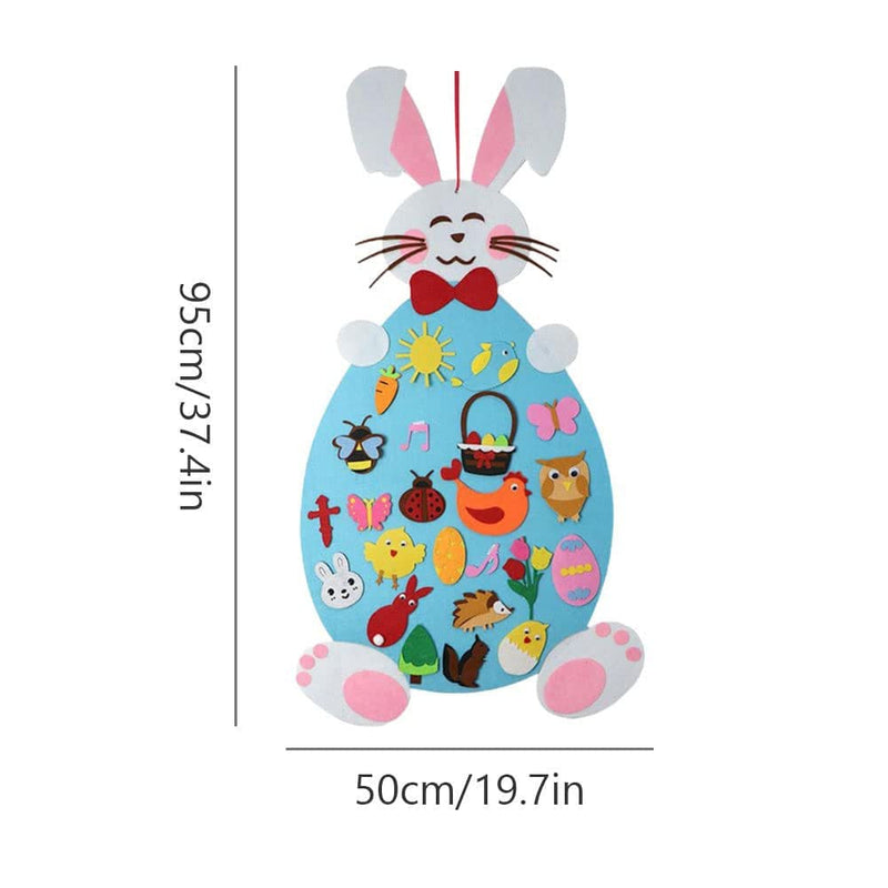 DIY Easter Bunny, Toddler Easter Felt Board Decorations for Home, Kids DIY Rabbit Crafts with Easter Egg and Bunny Detachable Puzzle Ornaments Home & Garden > Decor > Seasonal & Holiday Decorations DIY Felt Bunny   