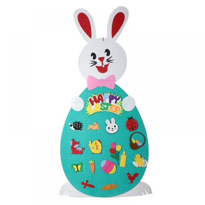 DIY Felt Bunny, Easter Felt Ornaments Wall Hanging Decoration, Craft Gifts for Kids, Easter Birthday Party Favor Home & Garden > Decor > Seasonal & Holiday Decorations Yinmeet   