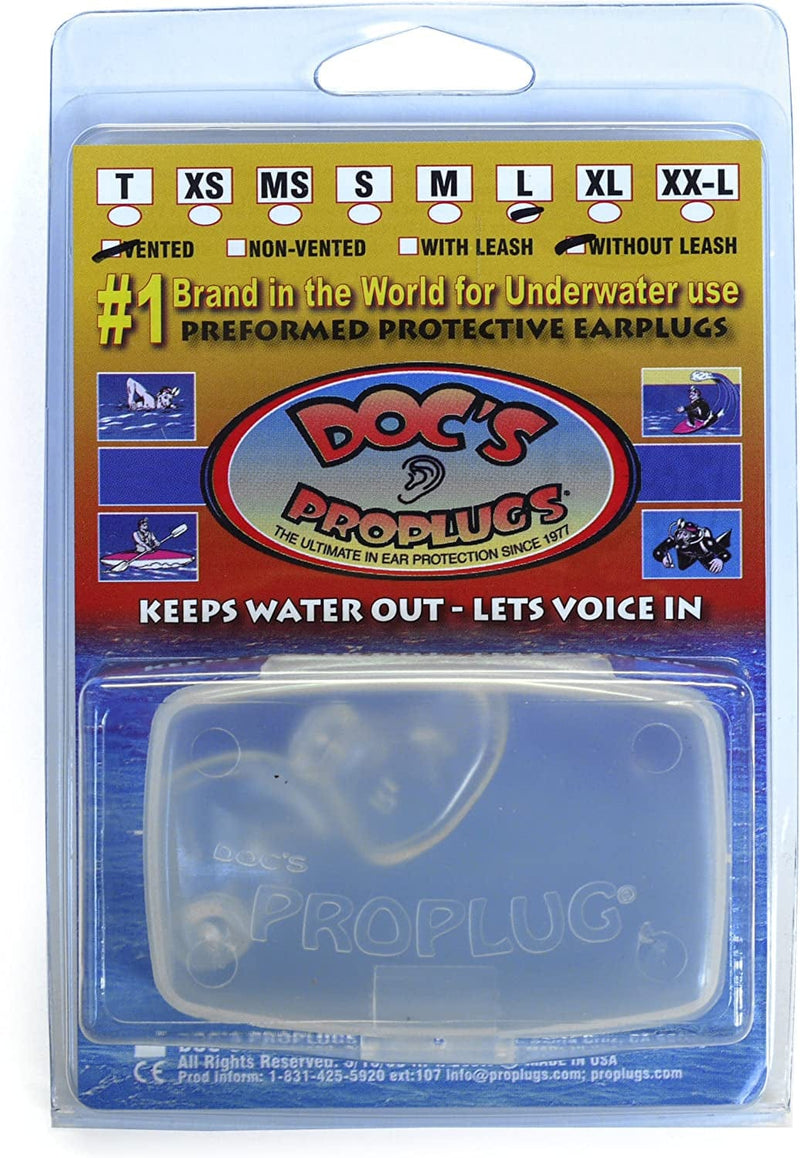 Doc'S Pro Plugs Large Vented Pro Ear Plugs with Leash Sporting Goods > Outdoor Recreation > Boating & Water Sports > Swimming Doc's Pro Plugs   