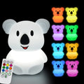 Dog Night Light, Night Lights for Kids, Bedside Lamp for Children, Baby Nursery Night-Light - Break Resistant/Eye Caring/Adjustable Brightness & Color/Time Setting/Touch-Control & Remote Control Home & Garden > Lighting > Night Lights & Ambient Lighting Glinrui Large Koala 9 colors Large 