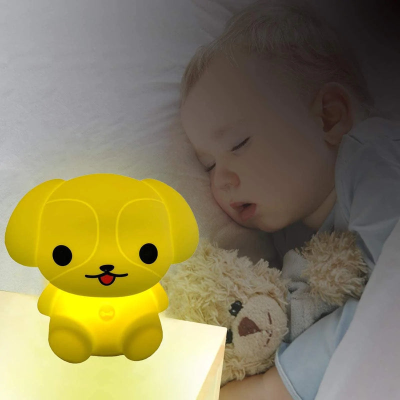 Dog Night Light, Night Lights for Kids, Bedside Lamp for Children, Baby Nursery Night-Light - Break Resistant/Eye Caring/Adjustable Brightness & Color/Time Setting/Touch-Control & Remote Control Home & Garden > Lighting > Night Lights & Ambient Lighting Glinrui   