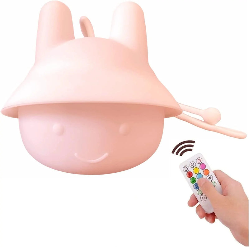 Dog Night Light, Night Lights for Kids, Bedside Lamp for Children, Baby Nursery Night-Light - Break Resistant/Eye Caring/Adjustable Brightness & Color/Time Setting/Touch-Control & Remote Control Home & Garden > Lighting > Night Lights & Ambient Lighting Glinrui Summer camp pink Medium 