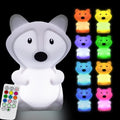 Dog Night Light, Night Lights for Kids, Bedside Lamp for Children, Baby Nursery Night-Light - Break Resistant/Eye Caring/Adjustable Brightness & Color/Time Setting/Touch-Control & Remote Control Home & Garden > Lighting > Night Lights & Ambient Lighting Glinrui Large Fox 9 colors Large 