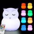 Dog Night Light, Night Lights for Kids, Bedside Lamp for Children, Baby Nursery Night-Light - Break Resistant/Eye Caring/Adjustable Brightness & Color/Time Setting/Touch-Control & Remote Control Home & Garden > Lighting > Night Lights & Ambient Lighting Glinrui Large Owl 9 colors Large 