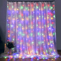 Dooit 9.8Ft6.5Ft300Led Curtain String Lights 8 Modes 29V UL Plug in Decor for Christmas Party Wedding Ceremony Home Garden Bedroom Indoor/Outdoor （Warm White Home & Garden > Lighting > Light Ropes & Strings Dooit Multicolor  