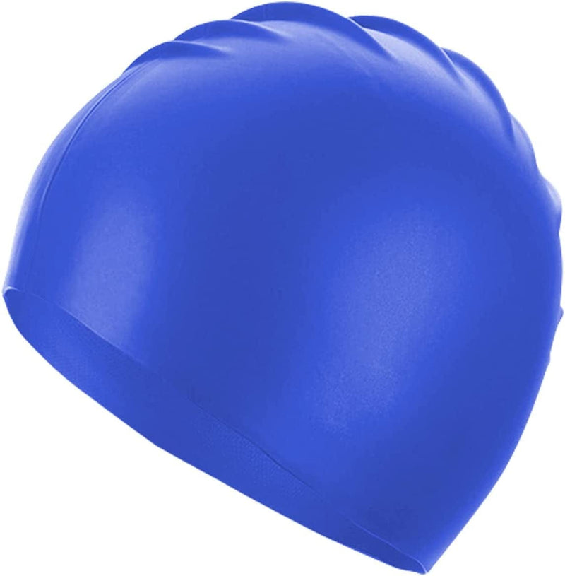 Doovid Swim Caps for Women Men Waterproof Silicone Swim Cap Ear Protection Long Hair Sunscreen Swimming Cap Sporting Goods > Outdoor Recreation > Boating & Water Sports > Swimming > Swim Caps DOOVID Lake Blue One Size 