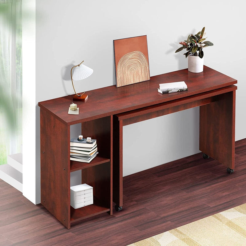 DOSLEEPS L Shaped Desk with Storage 360° Rotating Computer Desk, Modern Wood Entryway Console Table, Home Office Desk Home & Garden > Household Supplies > Storage & Organization DOSLEEPS   