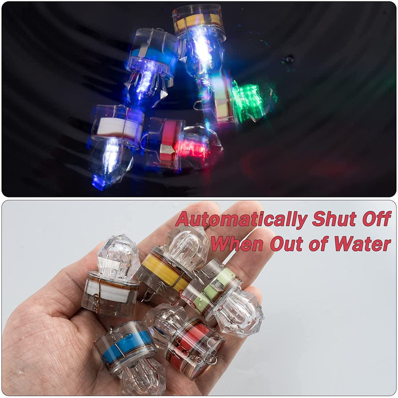 Dr.Fish 5 Pack LED Deep Drop Lights Diamond Fishing Lights Water Activate LED Lighted Fishing Lures Deep Drop Rig Fishing Flashers Hablibut Tuna Swordfish Home & Garden > Pool & Spa > Pool & Spa Accessories Dr.Fish   
