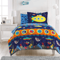 dream FACTORY Kids 5-Piece Complete Set Easy-Wash Super Soft Microfiber Comforter Bedding, Twin, Blue Sharks Home & Garden > Linens & Bedding > Bedding CHF Industries Navy Submarine Twin 
