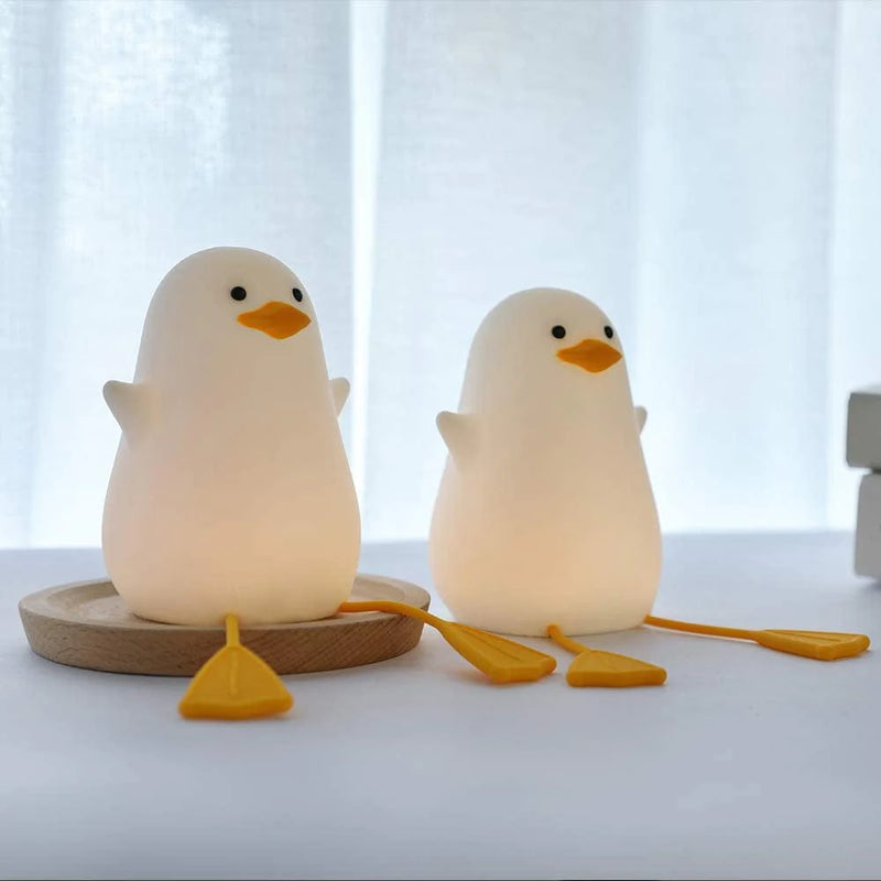 Duck Night Light for Kids, Cute Seagull Silicone Bedside Lamp for Nursery, ABS+SIL, Touch Control, Portable and Rechargeable Dimmable, Birthday Xmas Gifts for Boys Girls Home & Garden > Lighting > Night Lights & Ambient Lighting Lightzz   