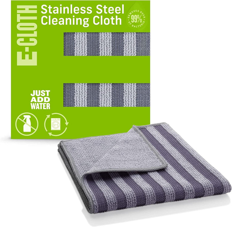 E-Cloth Stainless Steel Cleaning Cloth, Microfiber Stainless Steel Cleaner for a Spotless Shine Home Appliances, Oven, Stove and Refrigerators, Washable and Reusable, 100 Wash Promise Home & Garden > Household Supplies > Household Cleaning Supplies TADgreen Cleaning Cloth - 1 Pack Old Version 