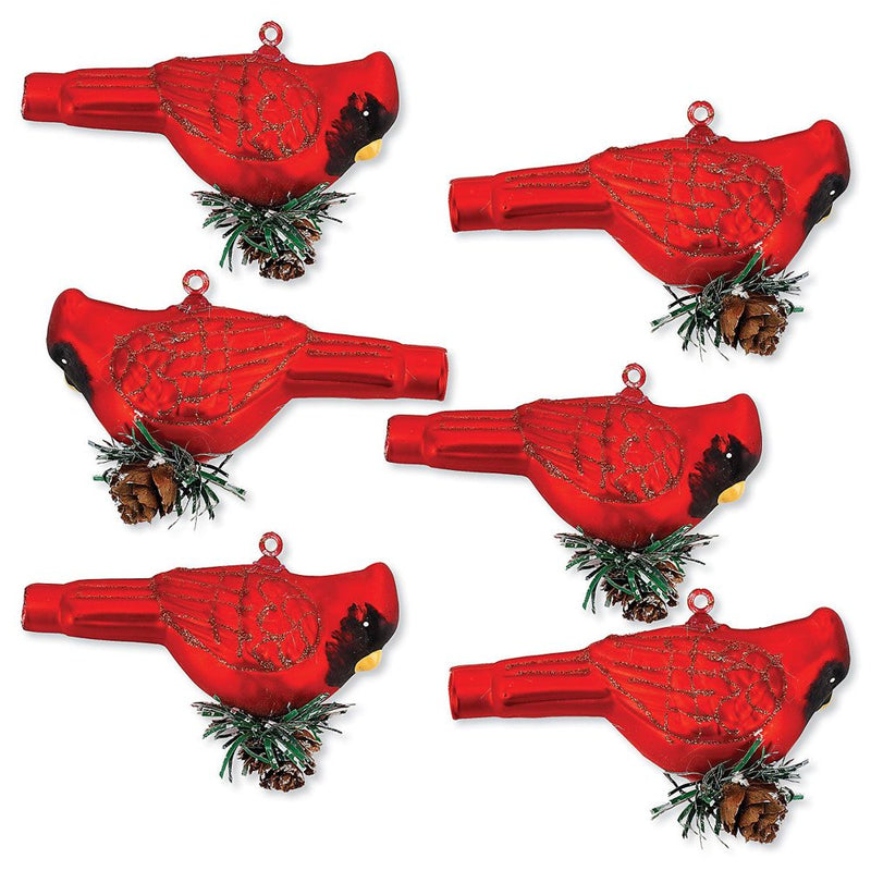 Glass Snowflake Christmas Ornaments - Set of 4 Holiday Tree Ornaments Home & Garden > Decor > Seasonal & Holiday Decorations Current Winter Cardinal  