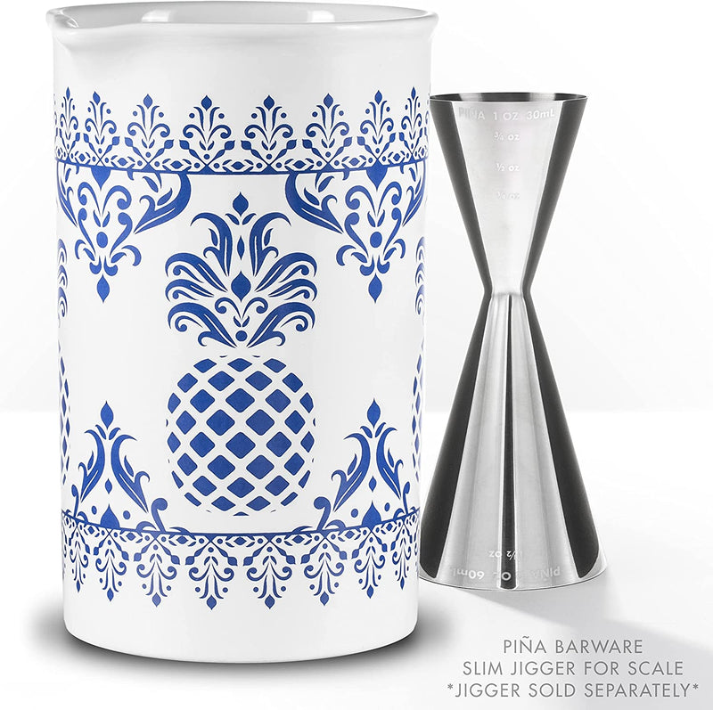 Piña Barware Seamless Professional Porcelain Mixing Glass – 600Ml / 20Oz (Pineapple Hospitality Pattern, 1-Pack) Home & Garden > Kitchen & Dining > Barware Piña Barware   