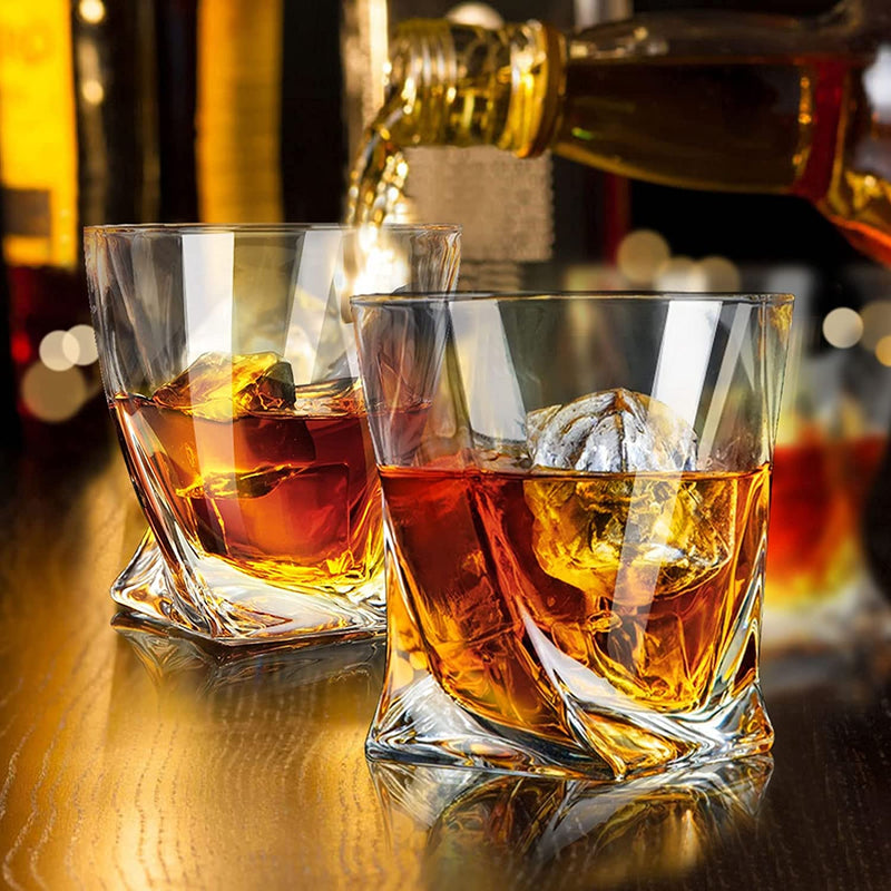 KITNATS Old Fashioned Whiskey Glasses 10 OZ Rocks Glasses Set of 4, Gift Box - Barware for Bourbon, Scotch, Rum Glasses, Whisky Cocktail Drinks for Men Women Home & Garden > Kitchen & Dining > Barware KITNATS   