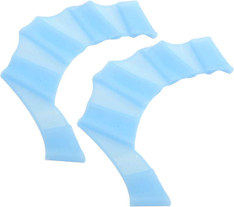 Restokki Swimming Handcuffs 1 Pair Flippers Silicone Swimming Finger Comfortable Webbed Gloves Swim Palm Finger(L-Blue) Sporting Goods > Outdoor Recreation > Boating & Water Sports > Swimming > Swim Gloves Restokki   