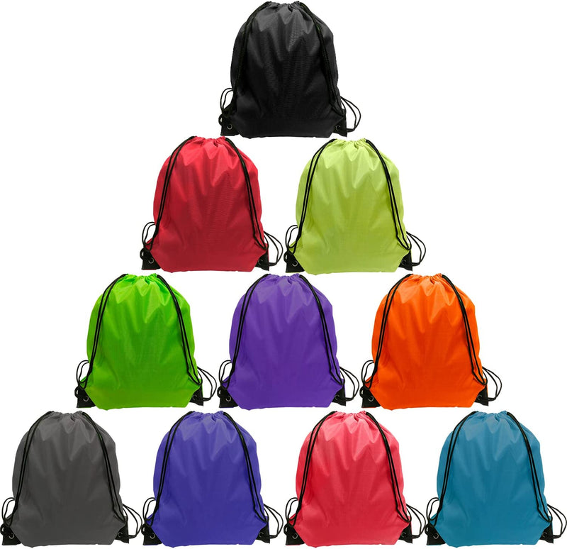 Drawstring Backpack Bulk Nylon Drawstring Bag String Backpack Bulk for Gym Party Trip School 12 Colors Home & Garden > Household Supplies > Storage & Organization GoodtoU 10 Colors 10 