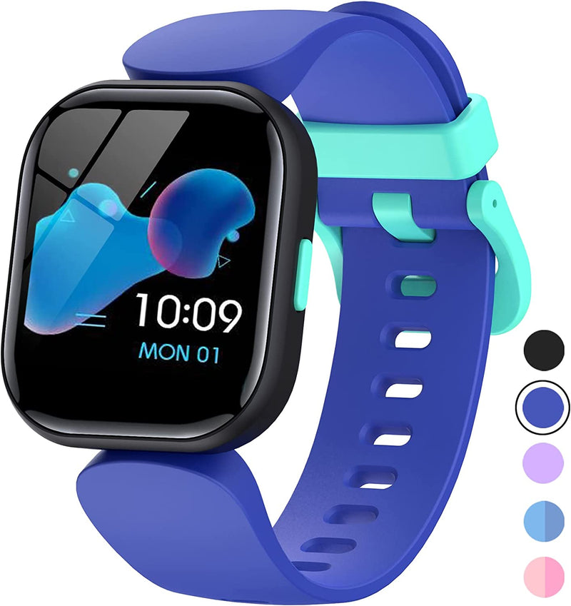 QOOGOT Kids Smart Watch for Boys Girls,Health Fitness Tracker with Heart Rate Sleep Monitor,19 Sport Modes Activity Tracker with Pedometer Steps Calories Counter,Waterproof Alarm Clock Kids Gift Sporting Goods > Outdoor Recreation > Winter Sports & Activities QOOGOT blue  